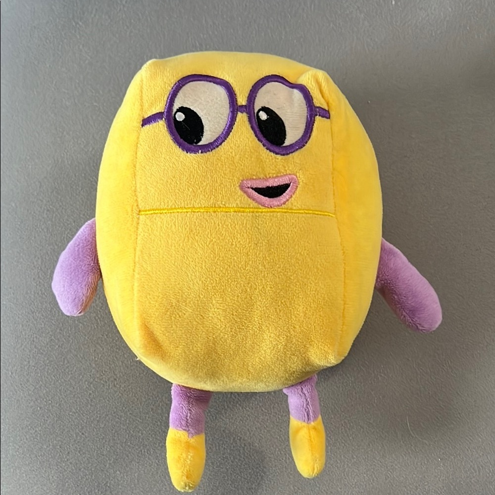 Yellow and Purple Plush Toy